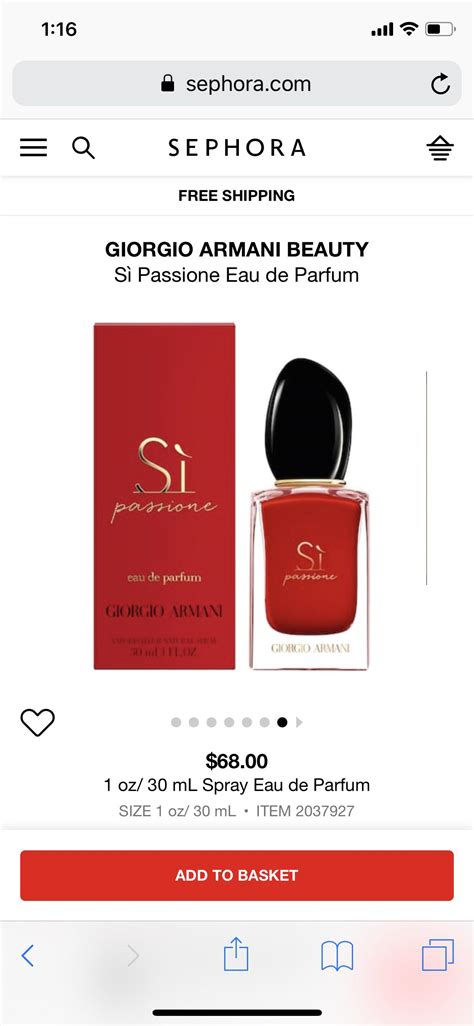 giorgio armani si passione dupe